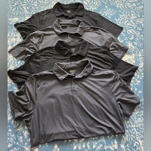 Old Navy Black and Gray Polo Lot (4!)